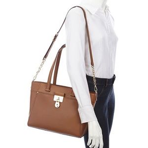 Calvin Klein Camille Snap Tote Bag Carmel Shoulder